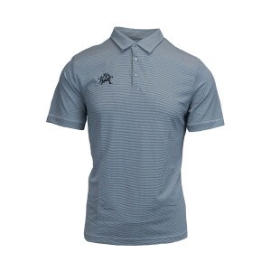Aggie Bull, Dotted, Blue, White, Polo, Men's